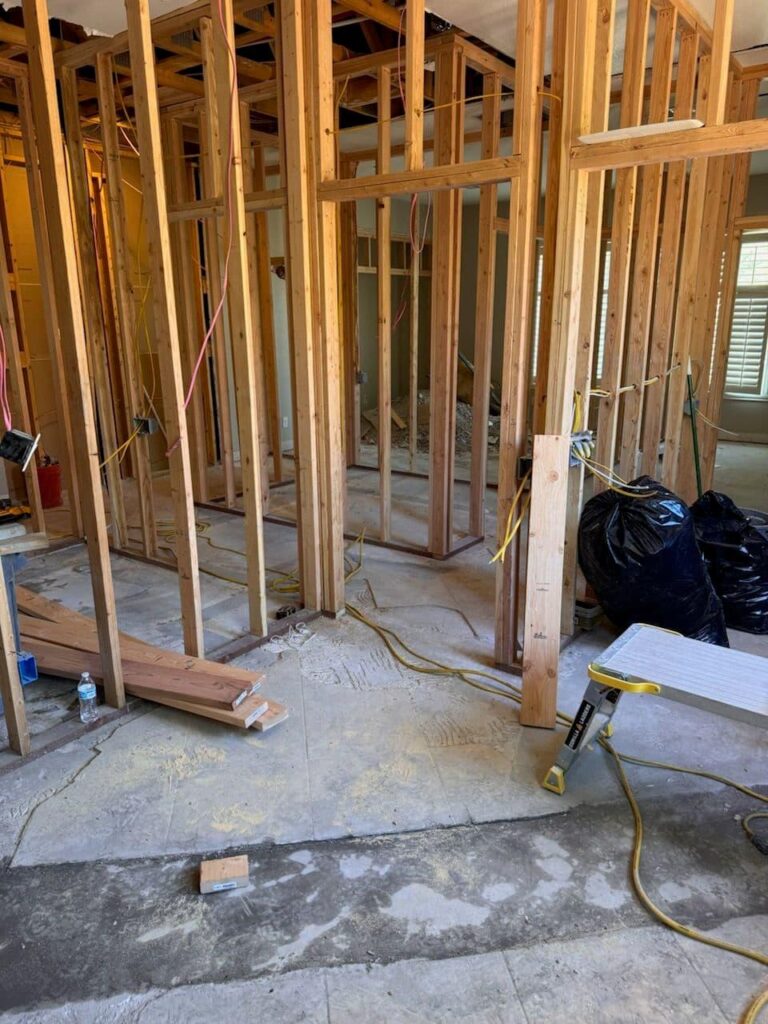 Commercial construction site showing delays and confusion caused by poor early carpentry planning.